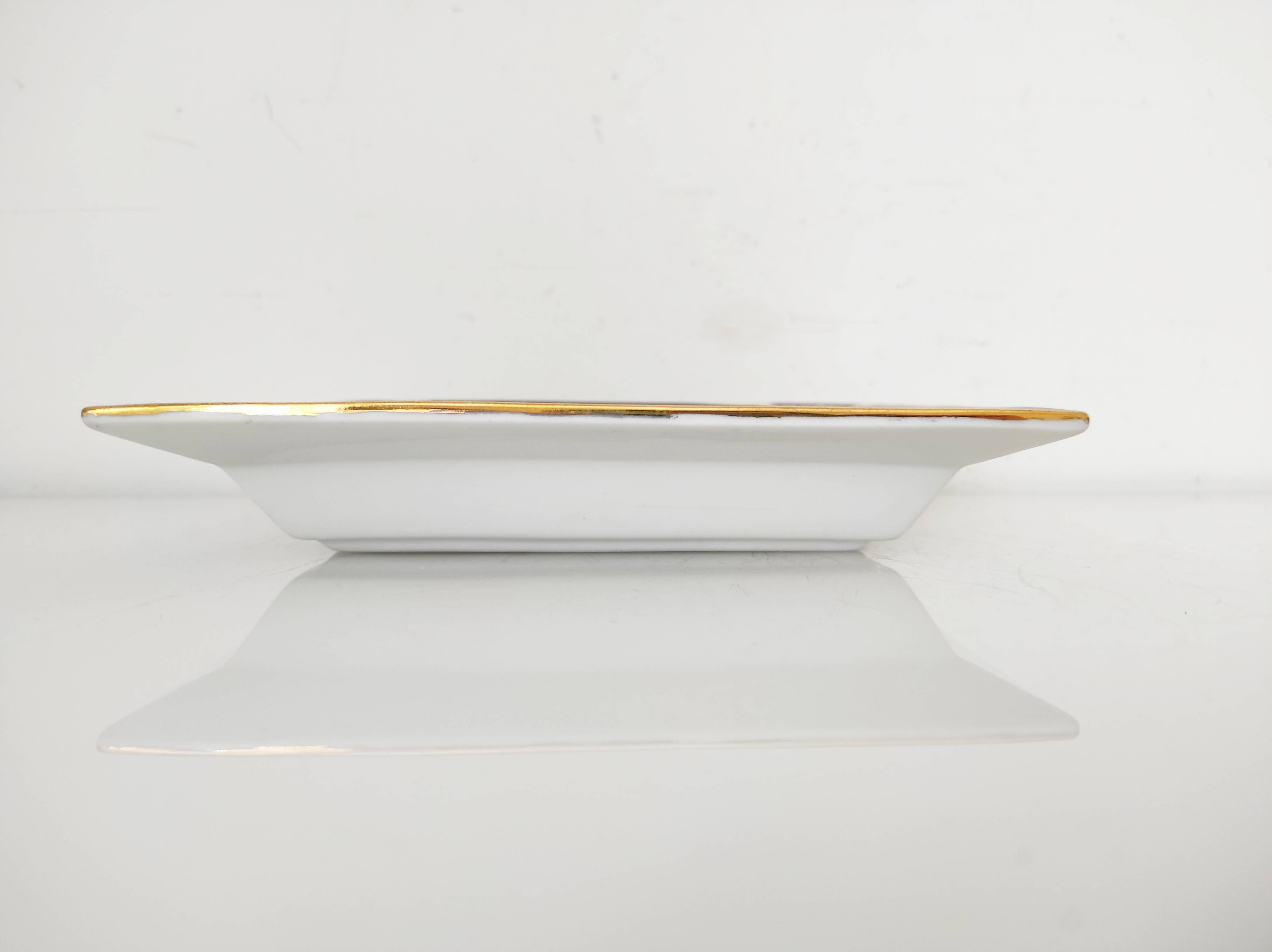 Vide poche en porcelaine décor léopards, Nicolas Blandin