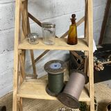 old wooden step stool