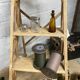antique wooden step stool
