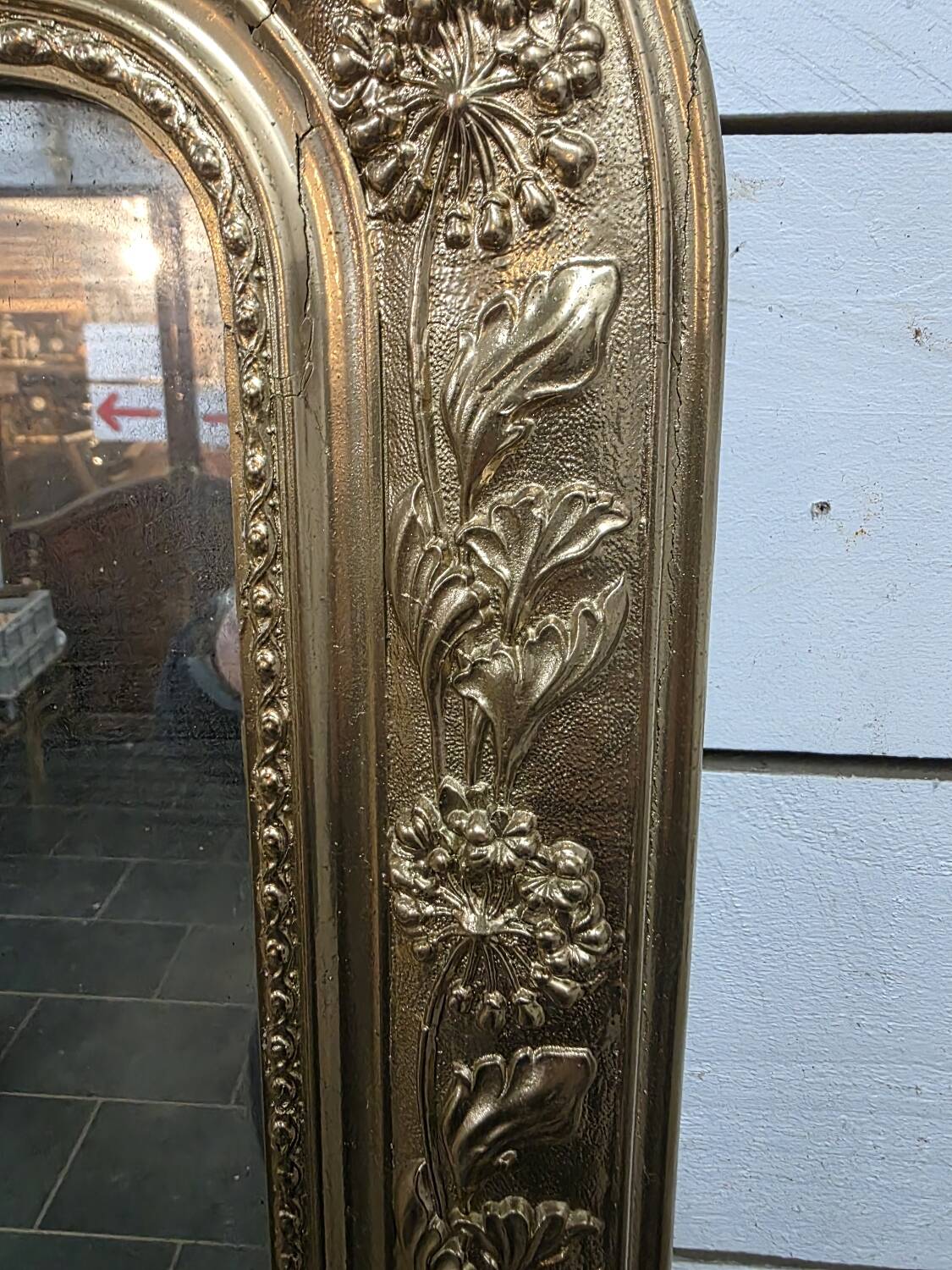 Antique Napoleon III gilded mirror