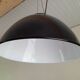 Set of 10 large industrial enamelled metal pendants.
