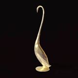 Vintage Gold Brass Heron - 43cm