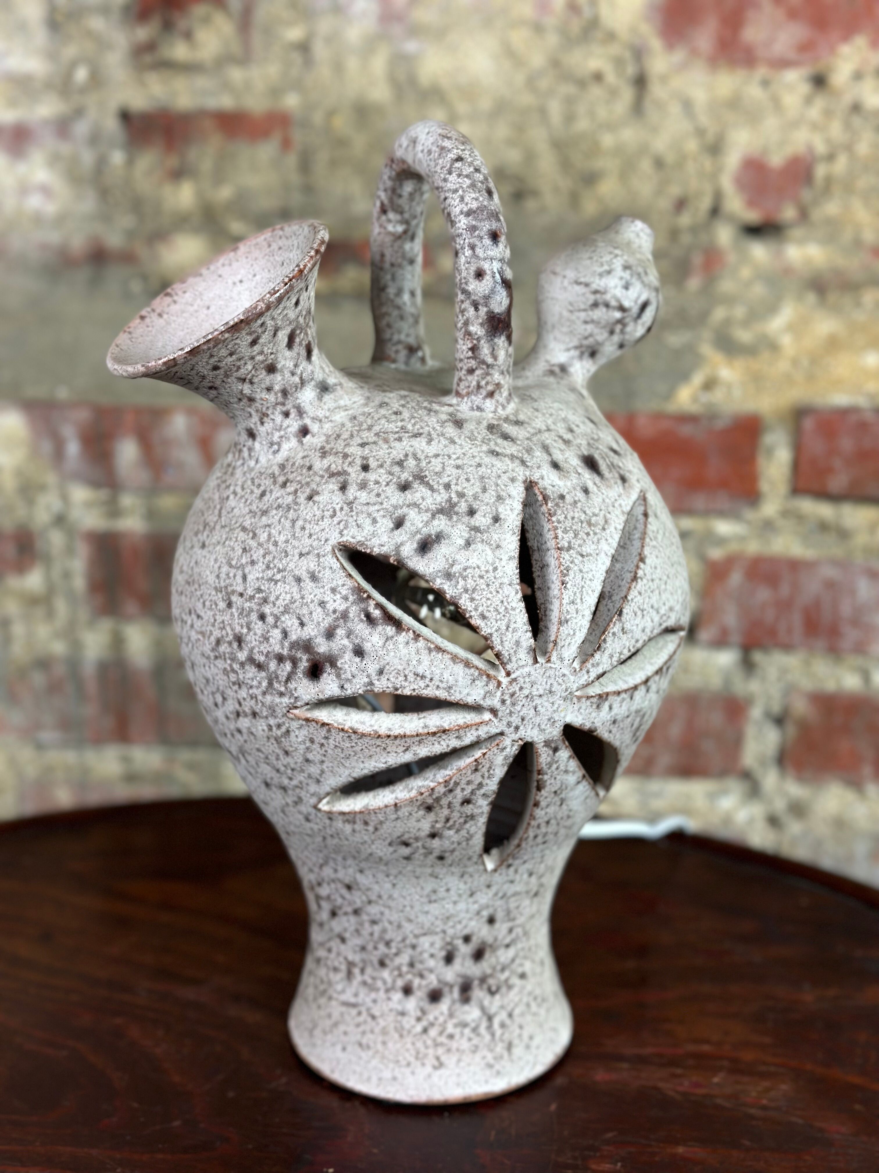 Vintage stoneware lamp 70