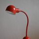 Vintage red French postmodernist desk lamp from the 1980s