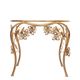 Butterfly brass and Crystal Oval shaped side Table Hollywood Regency 1980s