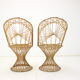 Pair of Chairs, Patio Russell Woodard Wicker Effect, 1960s