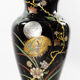 Art Nouveau vase in gold and silver enamelled glass hand painted