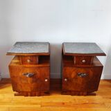 Paire de tables de chevets Art déco