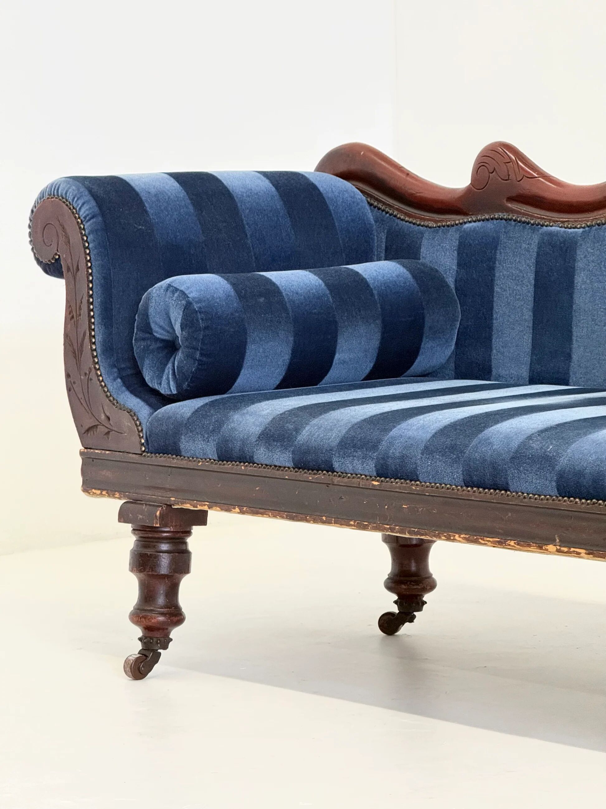 Antique Victorian chaise longue / méridienne