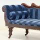 Antique Victorian chaise longue / méridienne