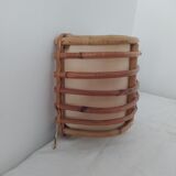 Pair of bamboo wall light