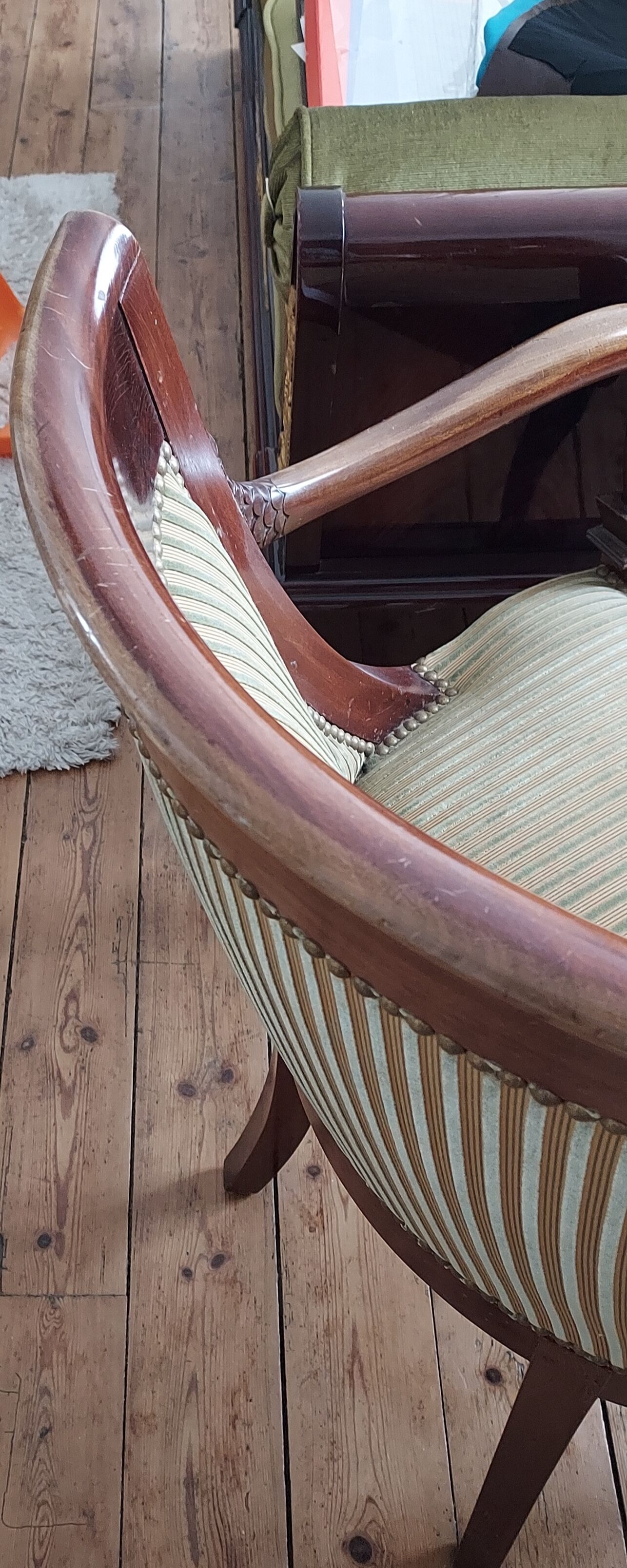 Pair of armchairs style Empire period 19th century