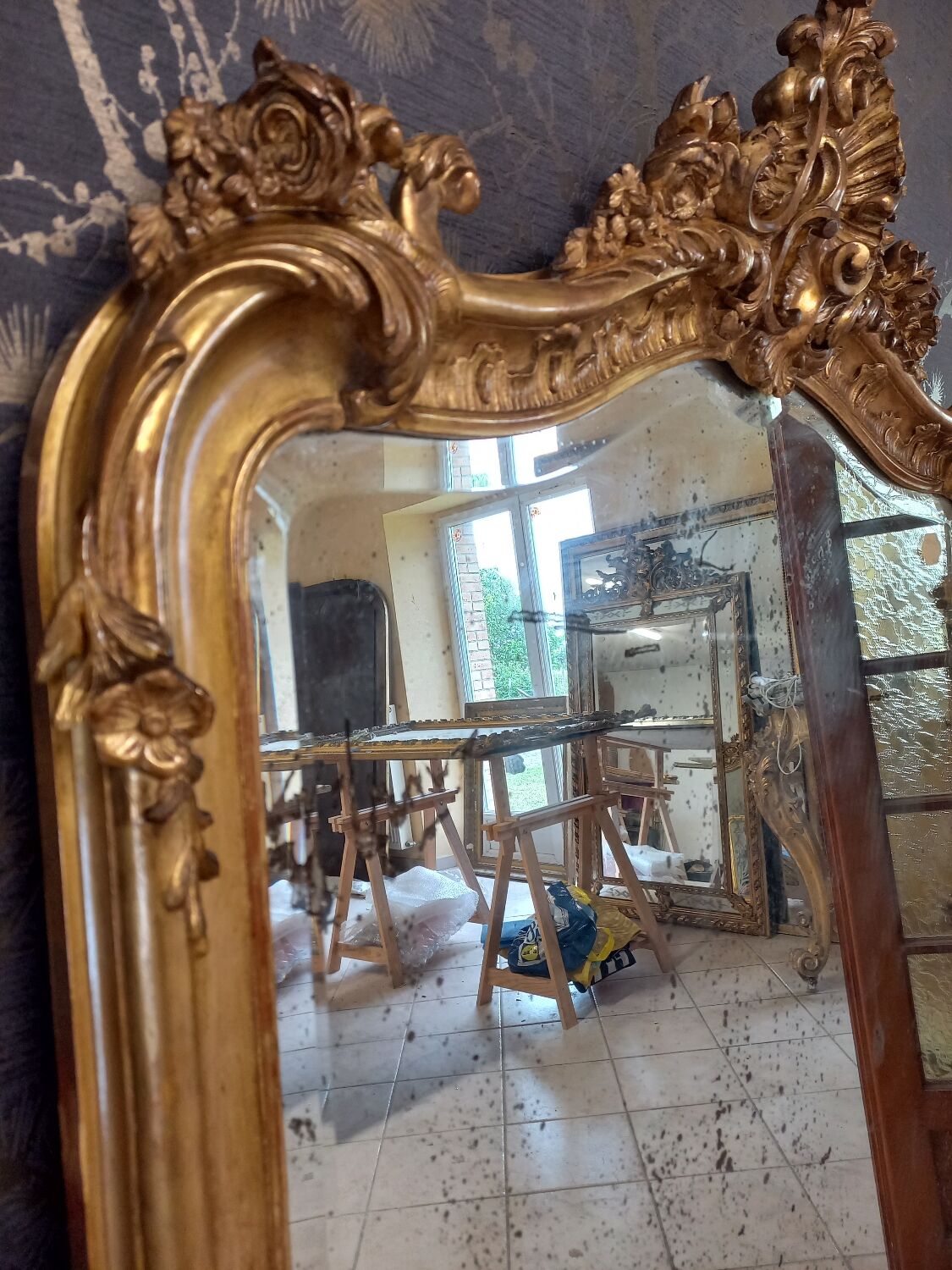 Miroir époque Napoléon III 158 x 105