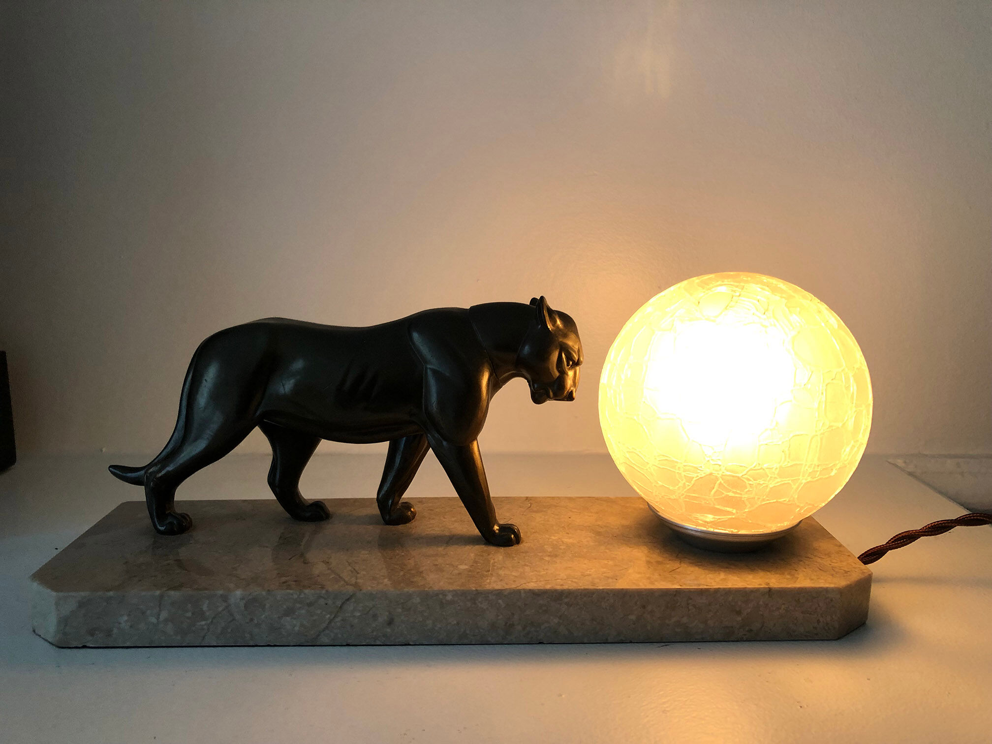 Panther lamp art deco
