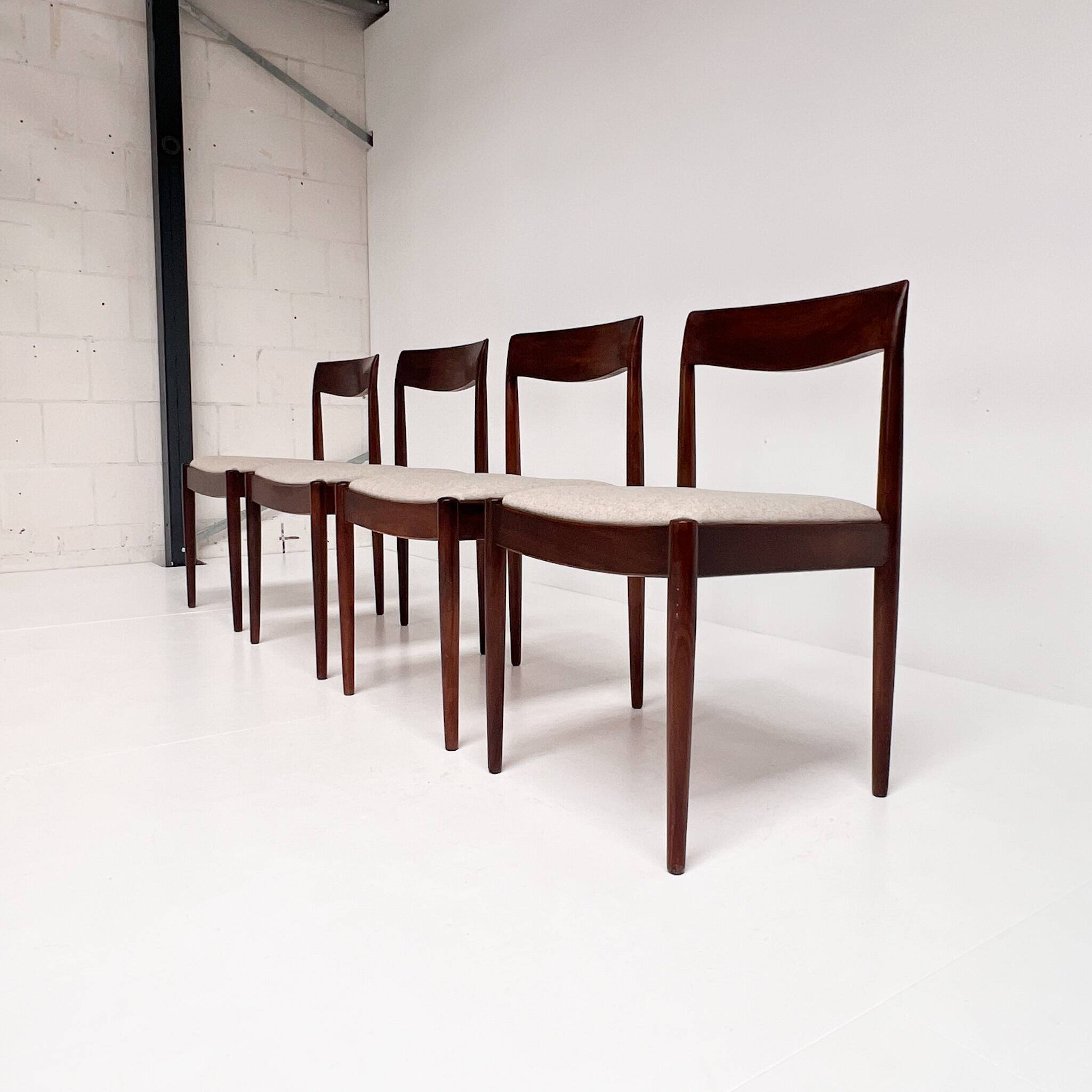 Set of 4 Mid Century Danish design chairs, 1960s