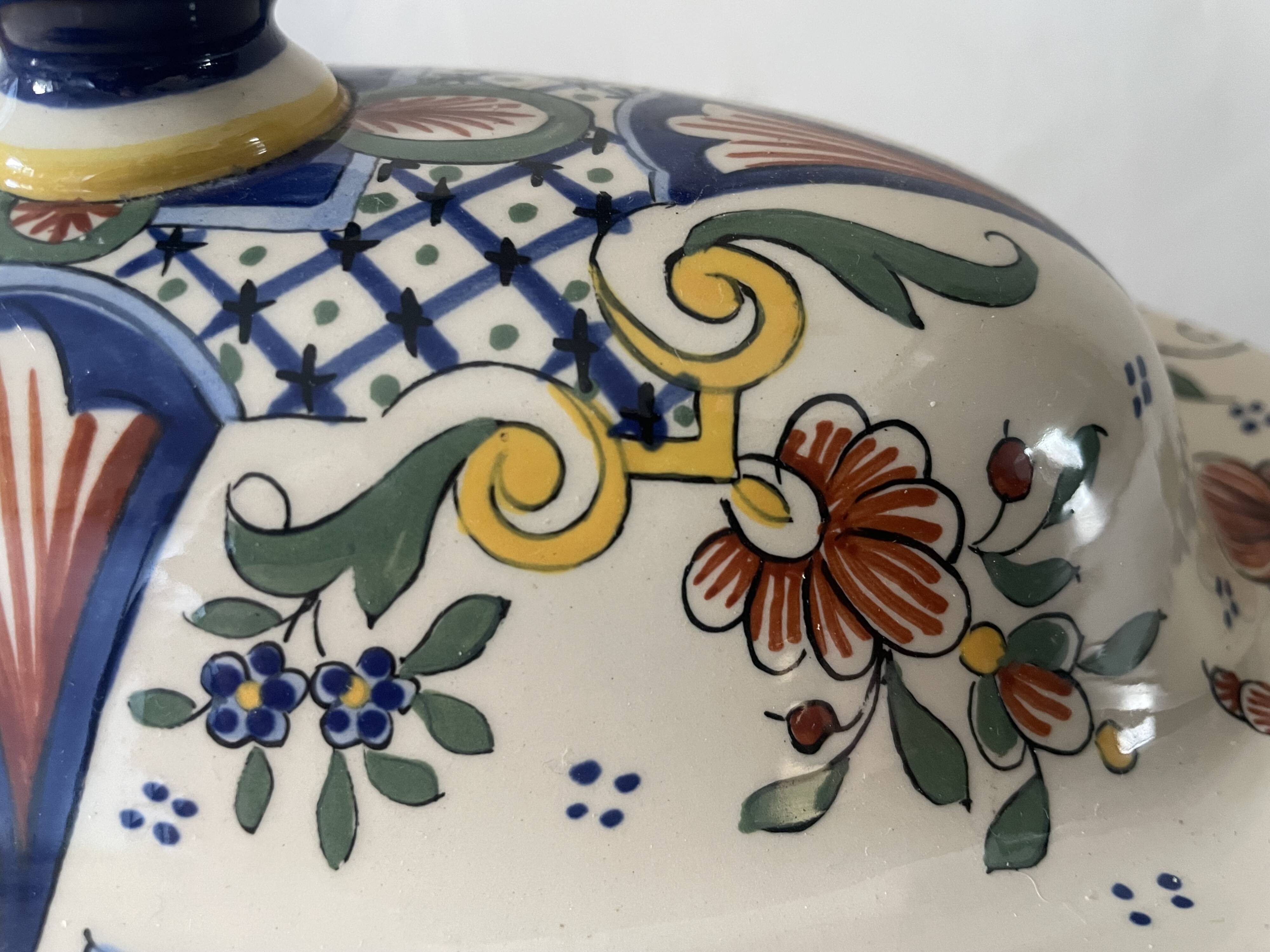 Desvres old Rouen faience plate