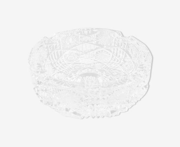 Cendrier en cristal taillé