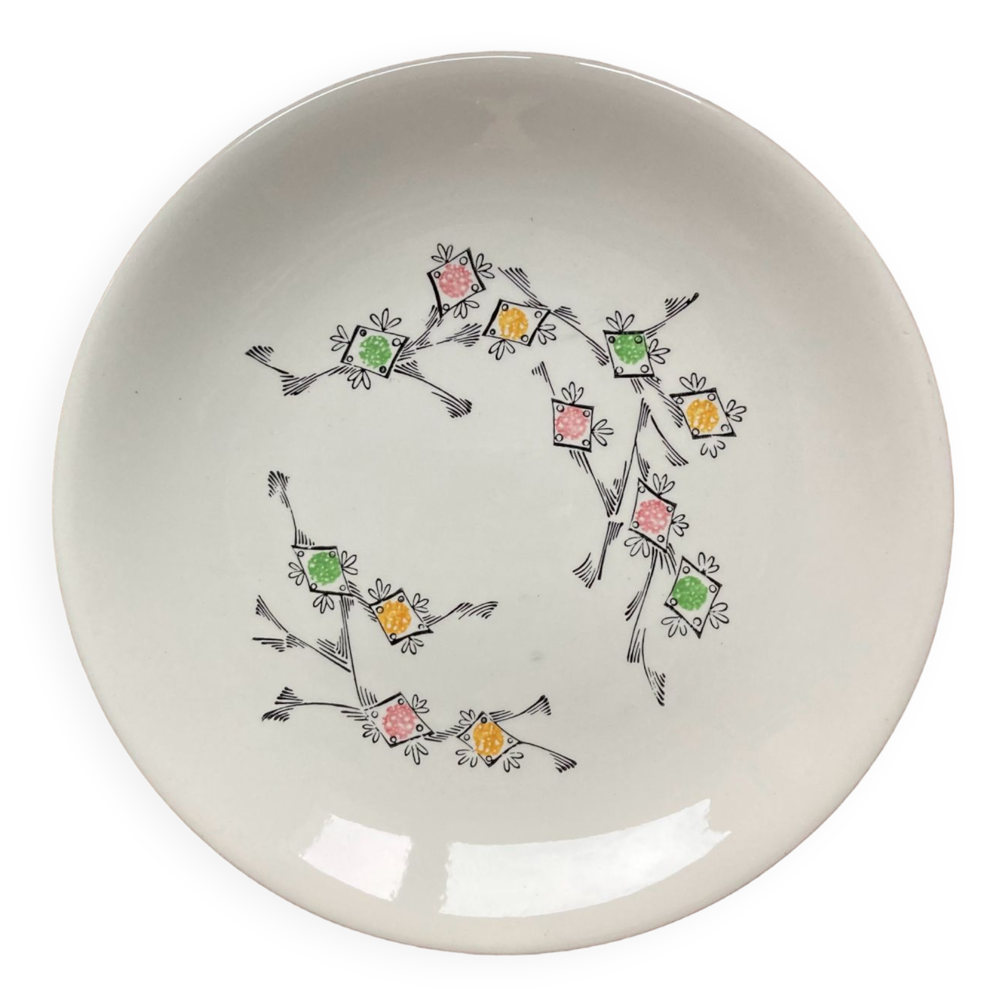 Gien round dish, Tourbillon model