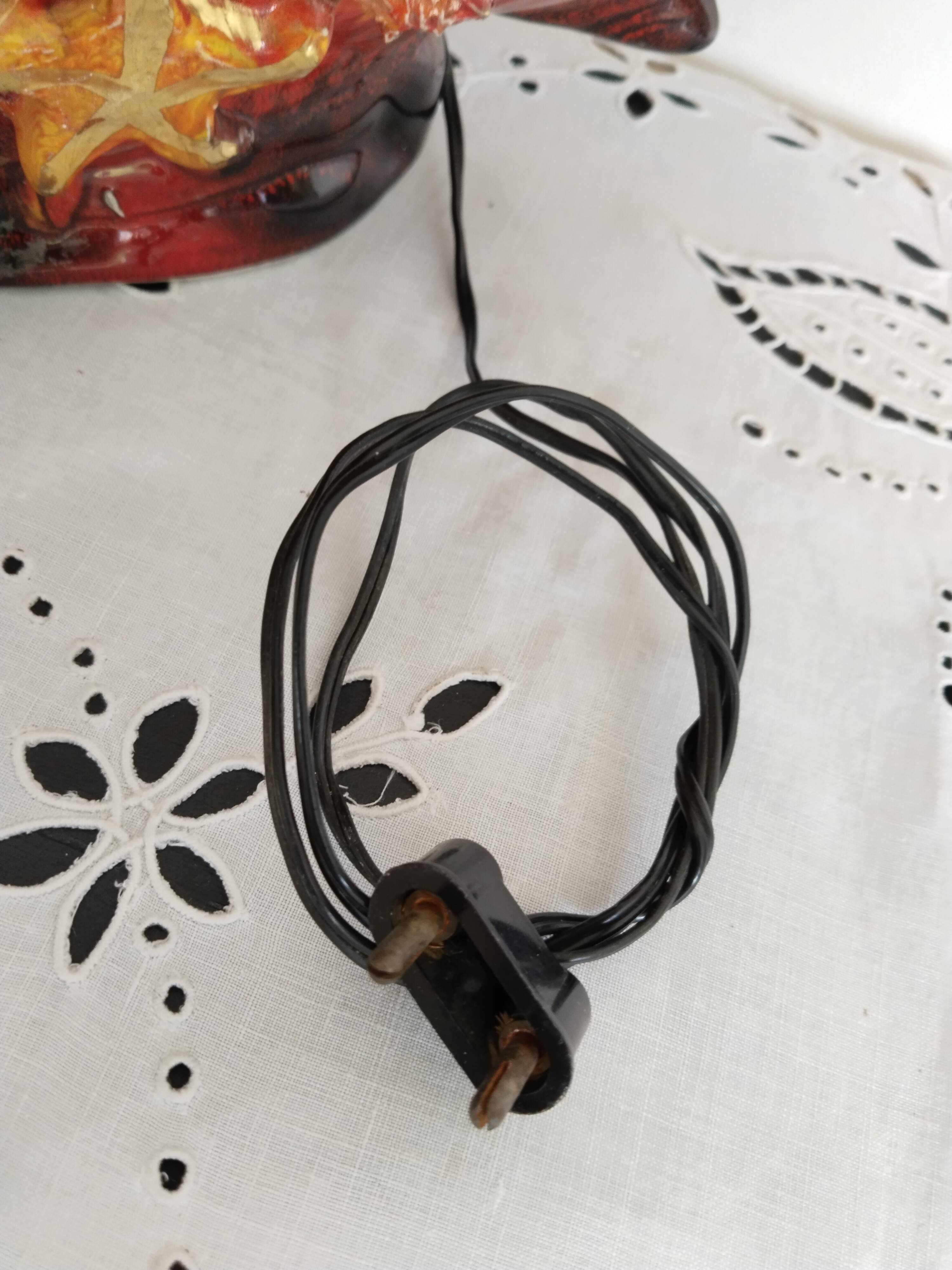 Amphora table lamp, bedside lamp, Vallauris style, 1950s