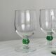 Lot de 4 verres vintage à pied vert