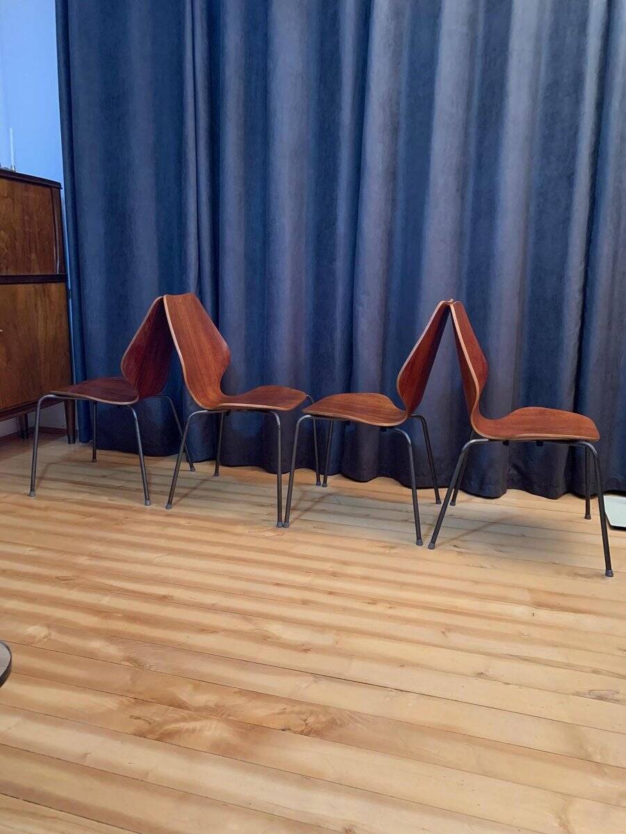 Chairs by Herbert Hirche for Jofy Stalmobler, Denmark, 1950s, set of 4