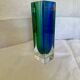 Small Geometric Sommerso Vase by Flavio Poli Edited by Mandruzatto