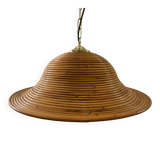 Bell-shaped reed suspension, in the style of Vivai Del Sud, Italy, 1960s.