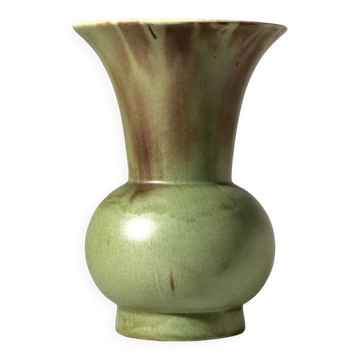 Art Deco Green Ceramic Vase, 1930s