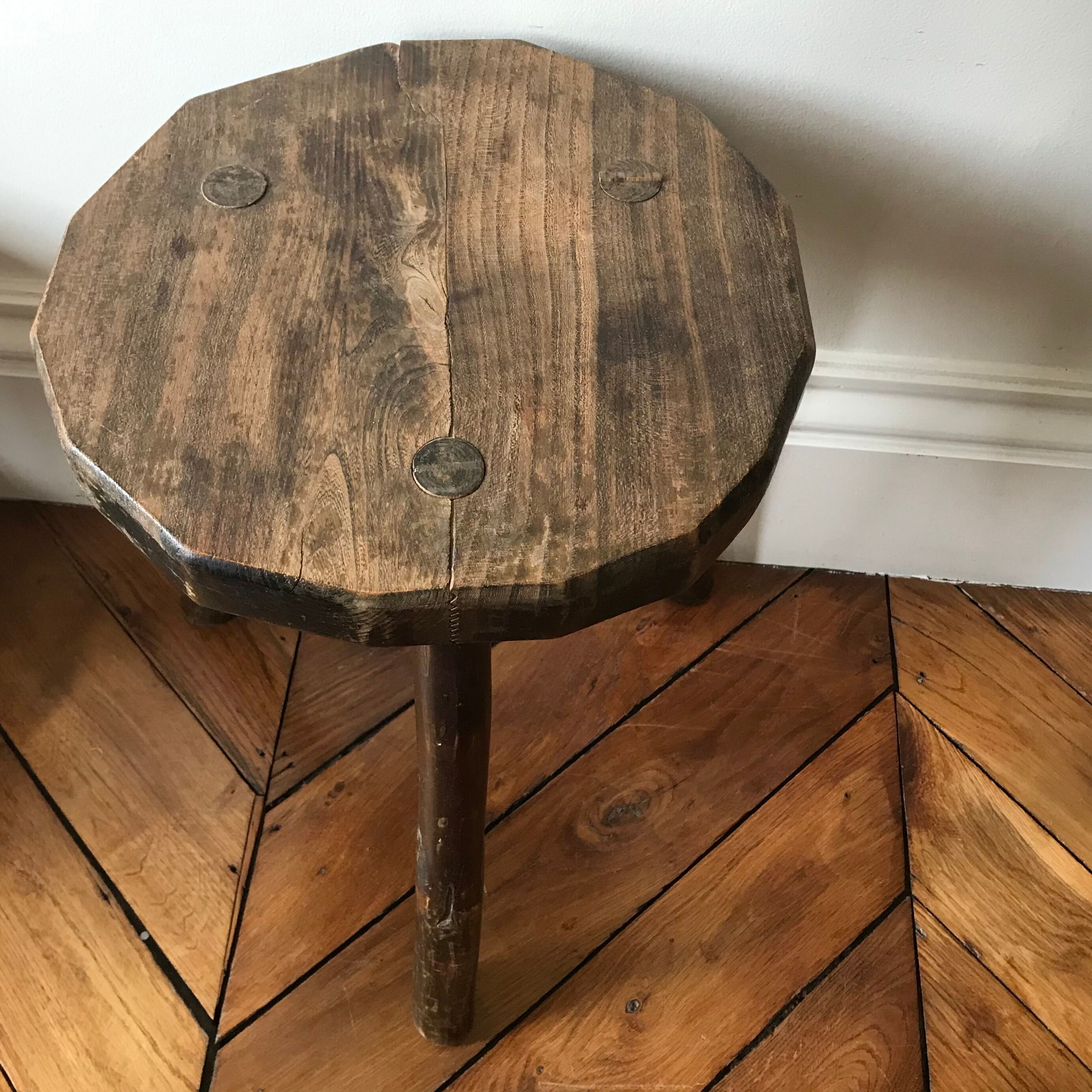 Vintage wooden tabouret