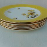 Set of six flat earthenware plates