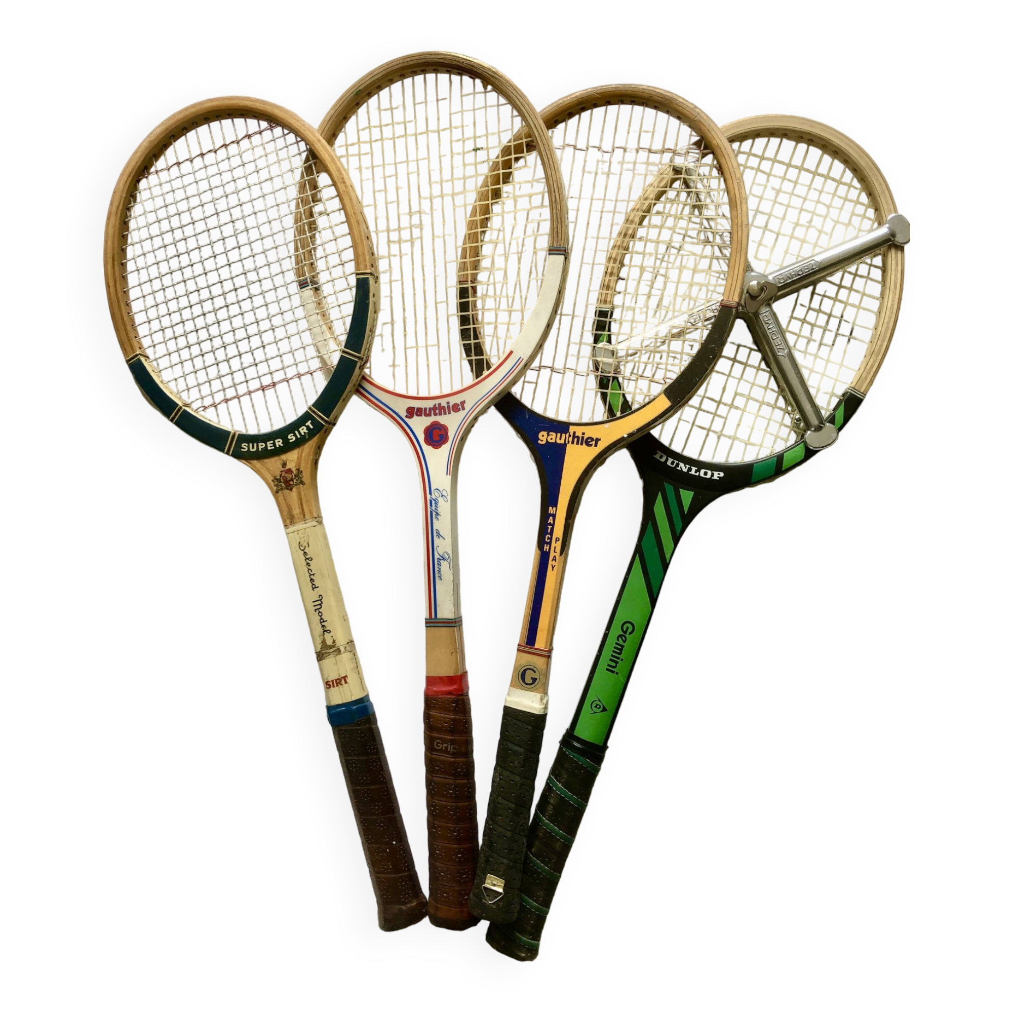Lot of 4 vintage tennis rackets