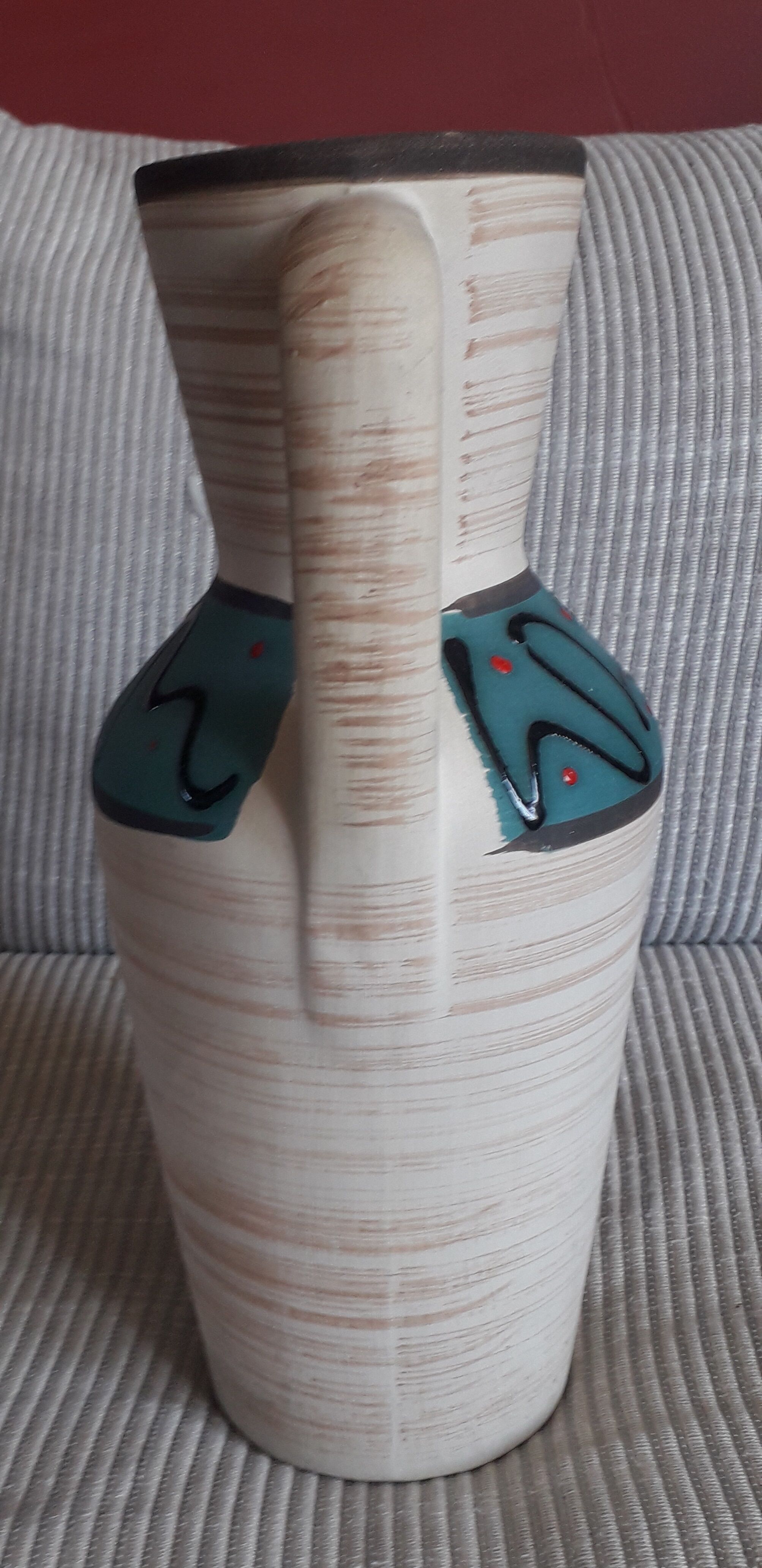 Vintage ceramic vase signed and numbered