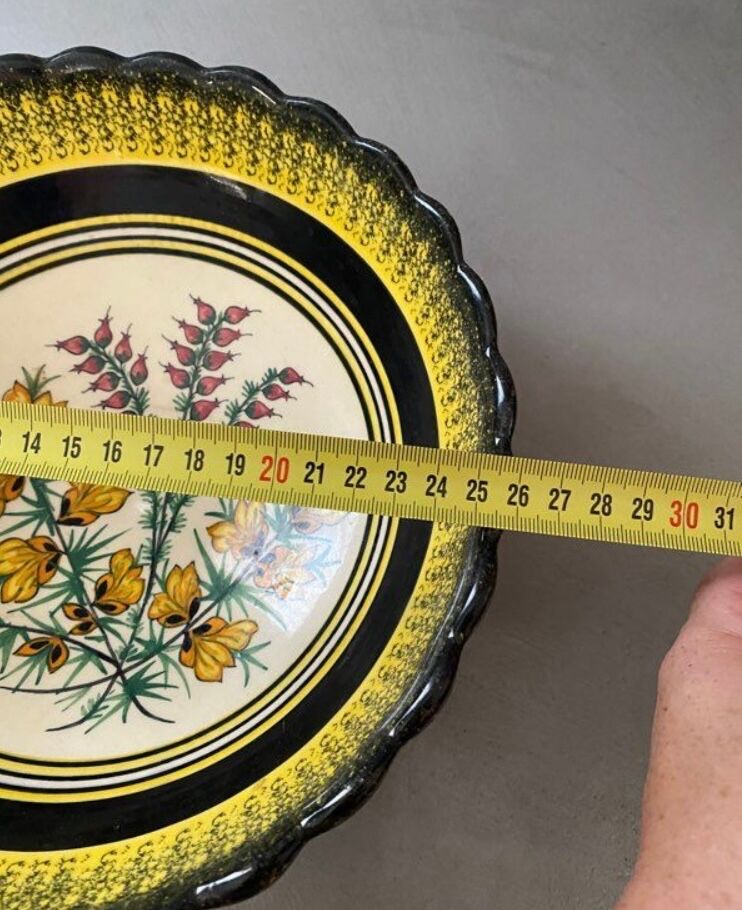 Dish henriot quimper flowers decoration hand