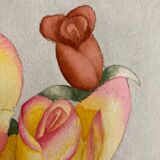 Watercolor with vintage roses