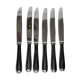 6 silver metal table knives