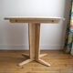 Square meal table made of solid wood