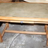 Waxed concrete top table