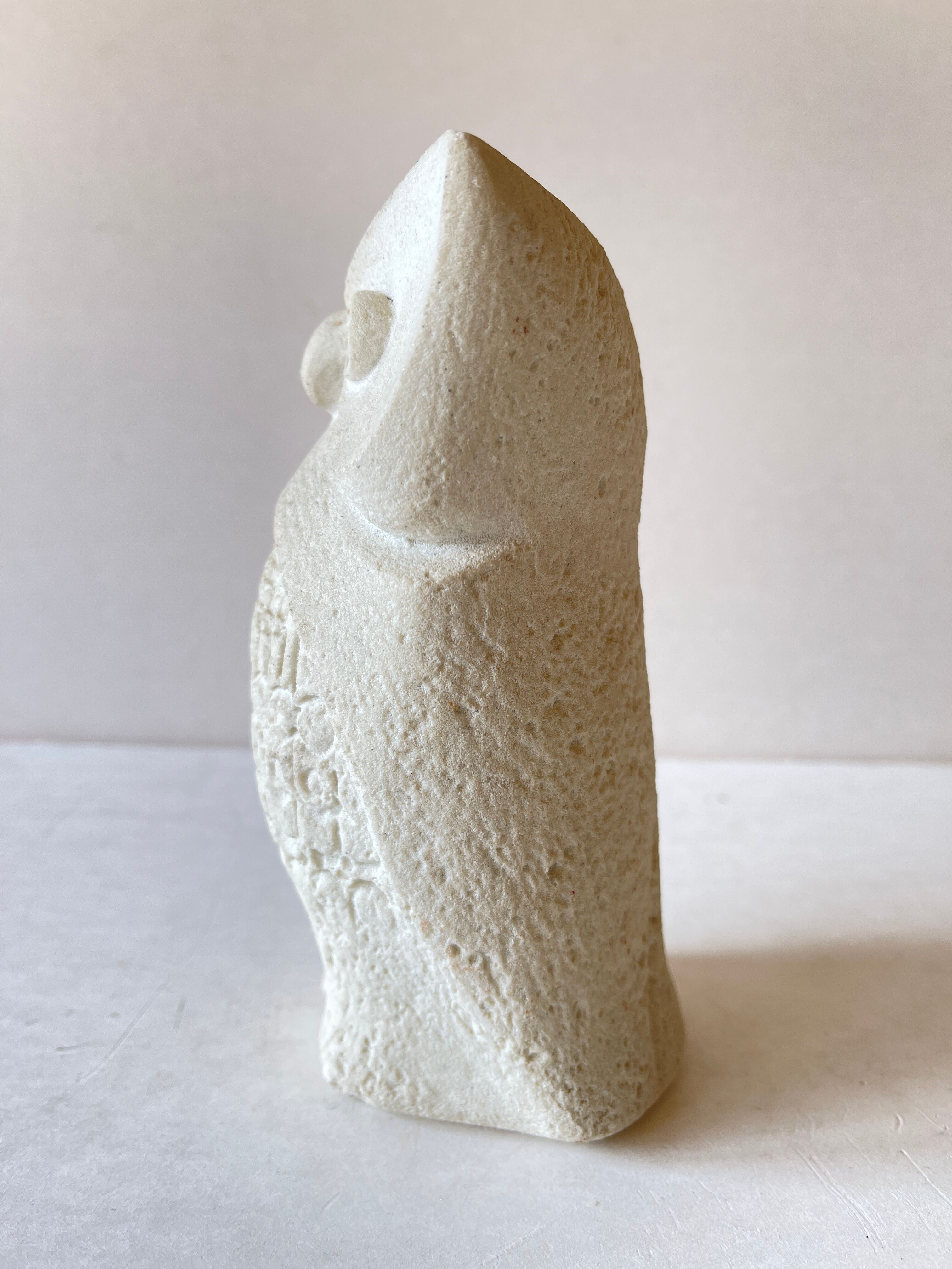 Stone owl Marbell Art year 70 , paper press