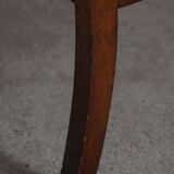 Fauteuil danois moderne en bois tourné avec tissu floral, début du XXe siècle