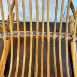 Vintage rocking chair in rattan by Rohé (Holland) from the 1960s.