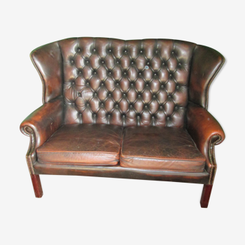 2 seater Chesterfield Sofa in leather