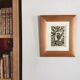 Jean-henri brossat (1946). the 3 faces. linocut.