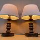 Lot de 2 lampes en bois anciennes