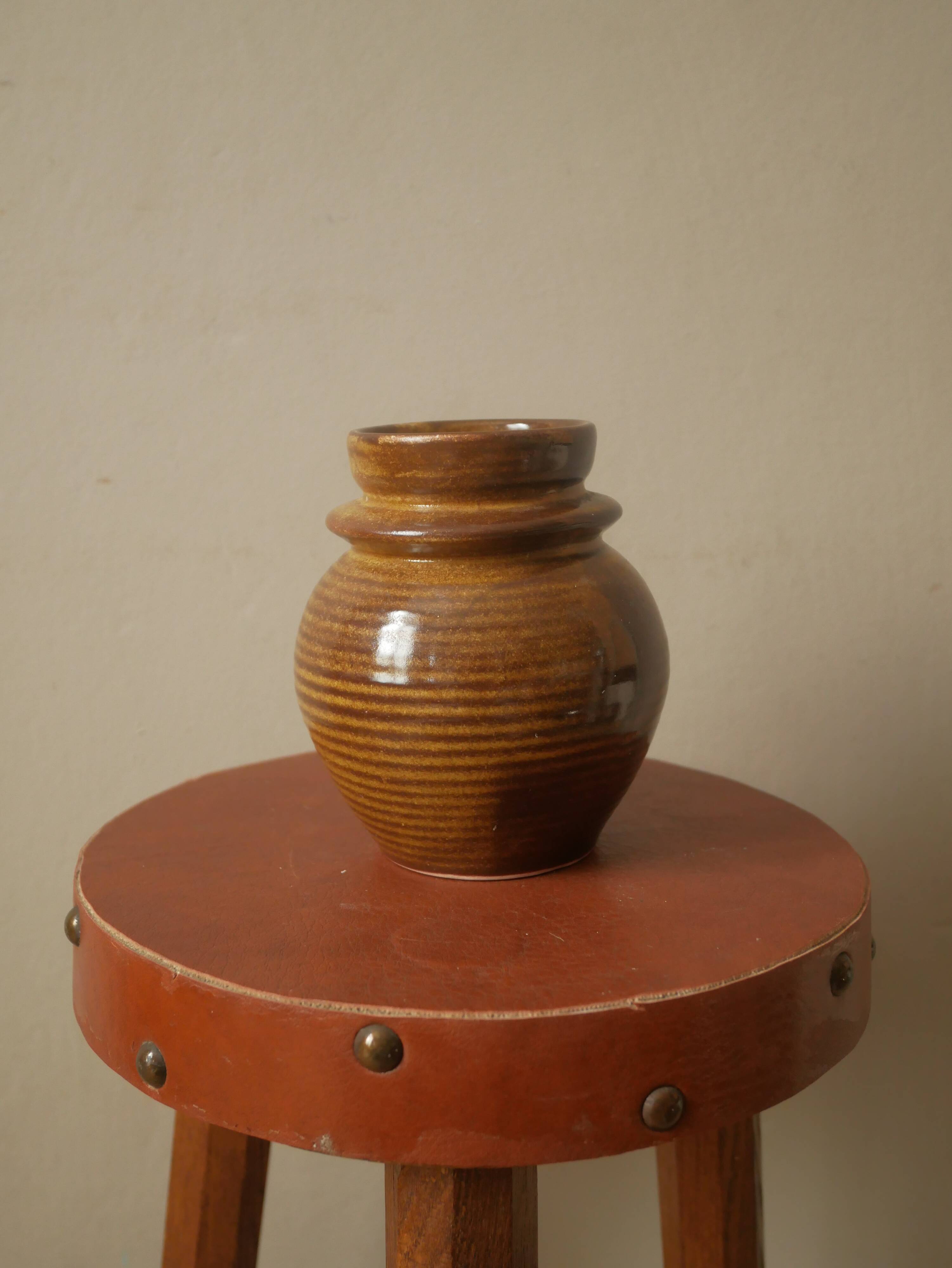 Ceramic vase handmade pottery artisanal production Scandinavian country decoration