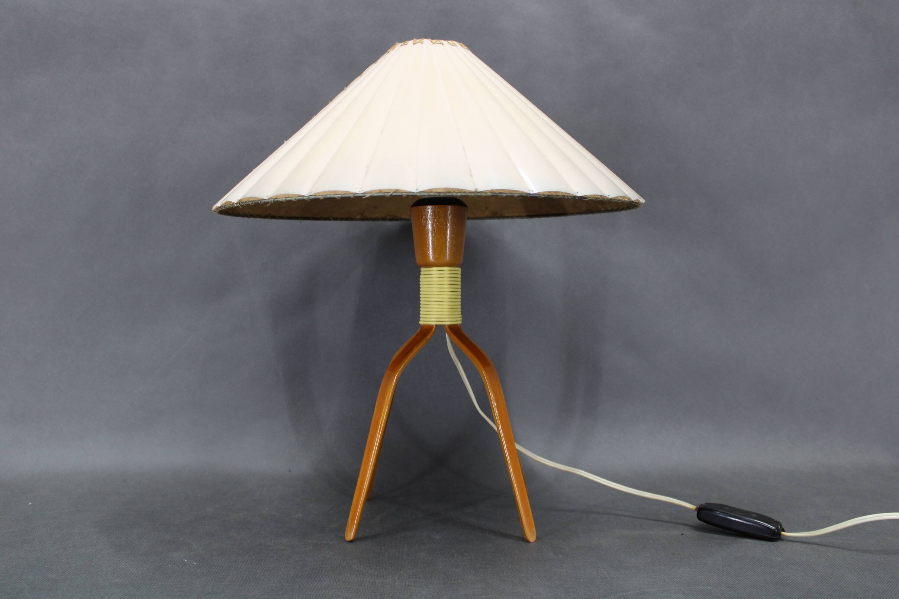 1960s Wooden Table Lamp, Czechoslovakia