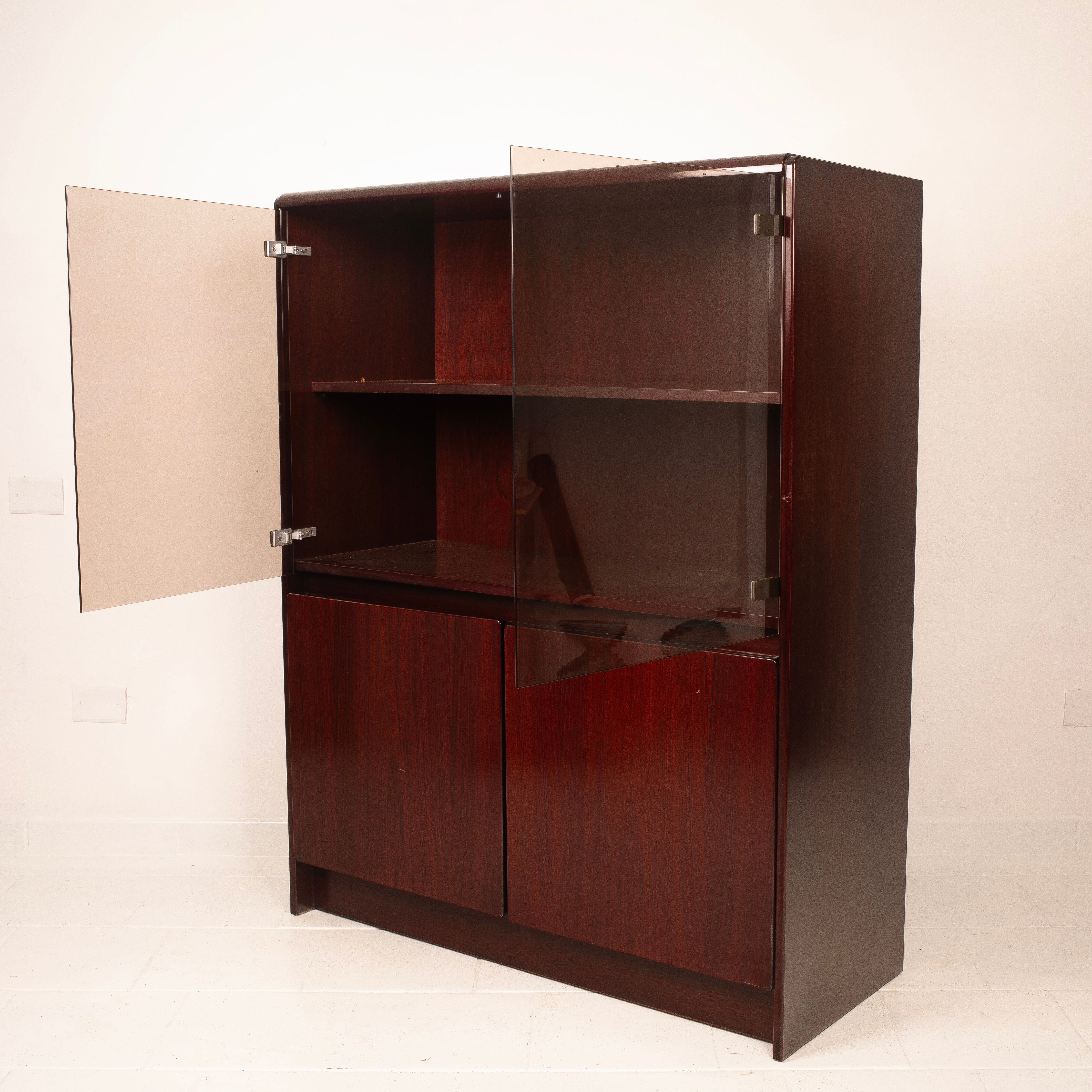 African Rosewood Daniel Cabinet by Paolo Piva for FAMA