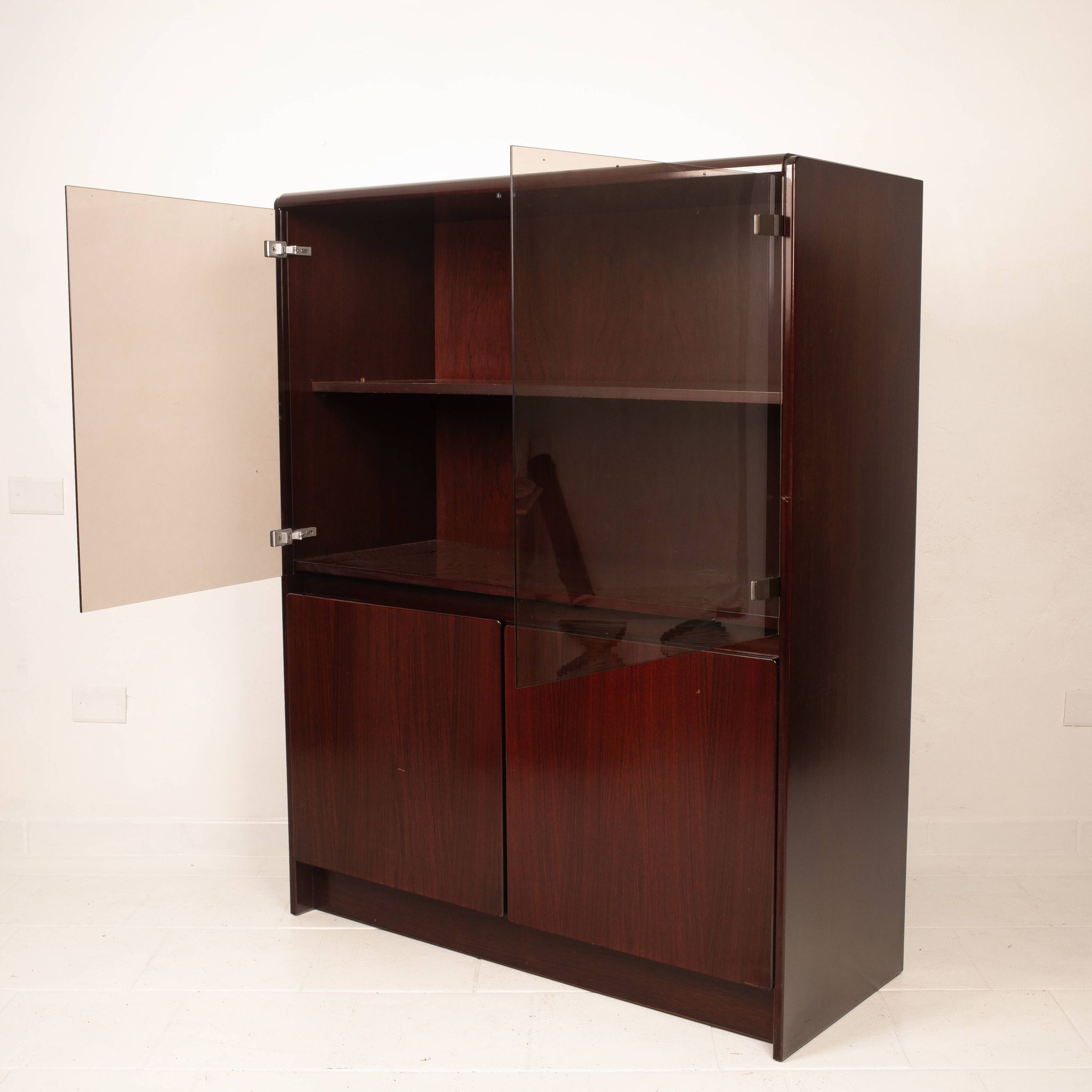 African Rosewood Daniel Cabinet by Paolo Piva for FAMA