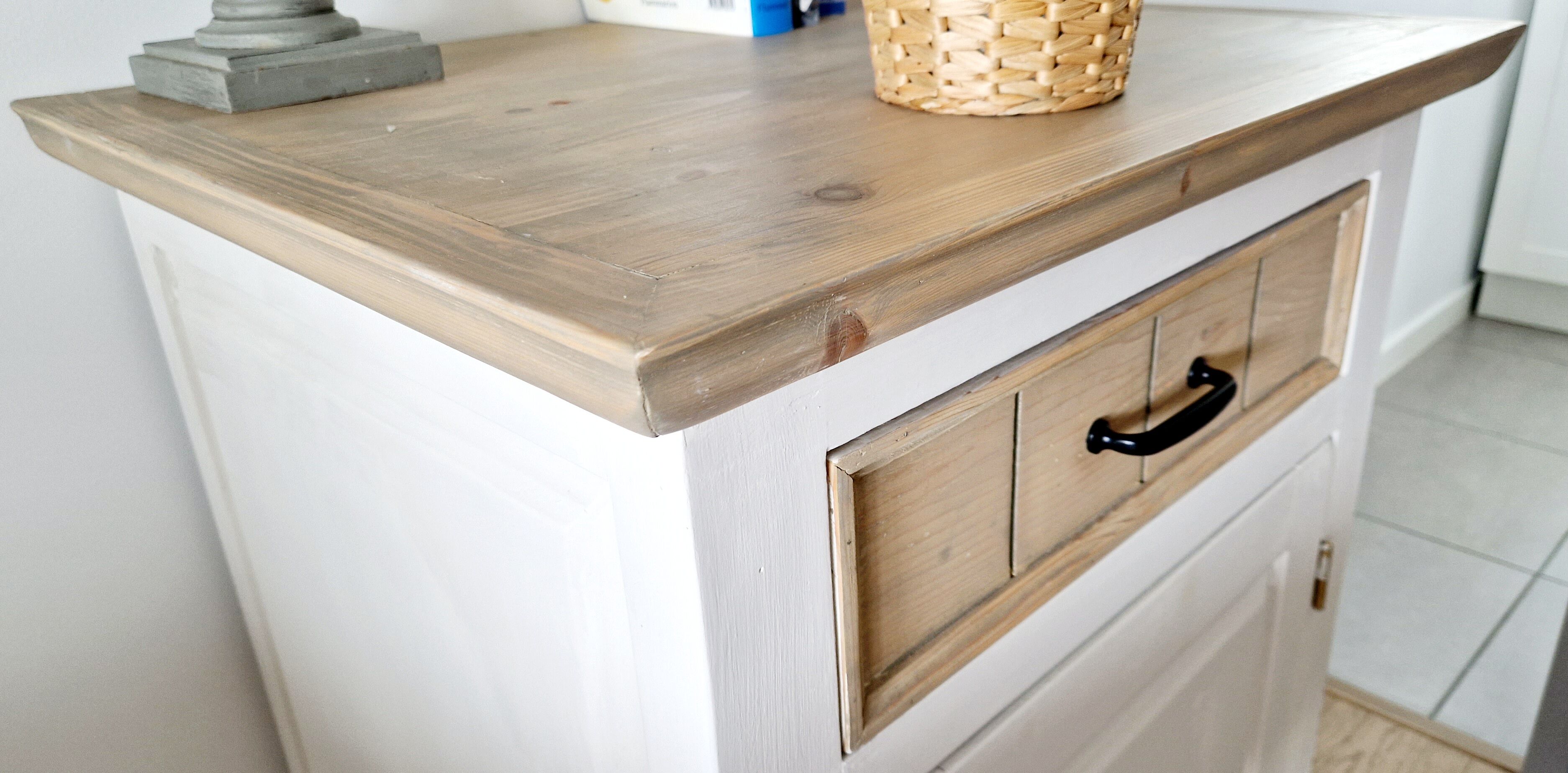 Bahut jam maker solid pine white