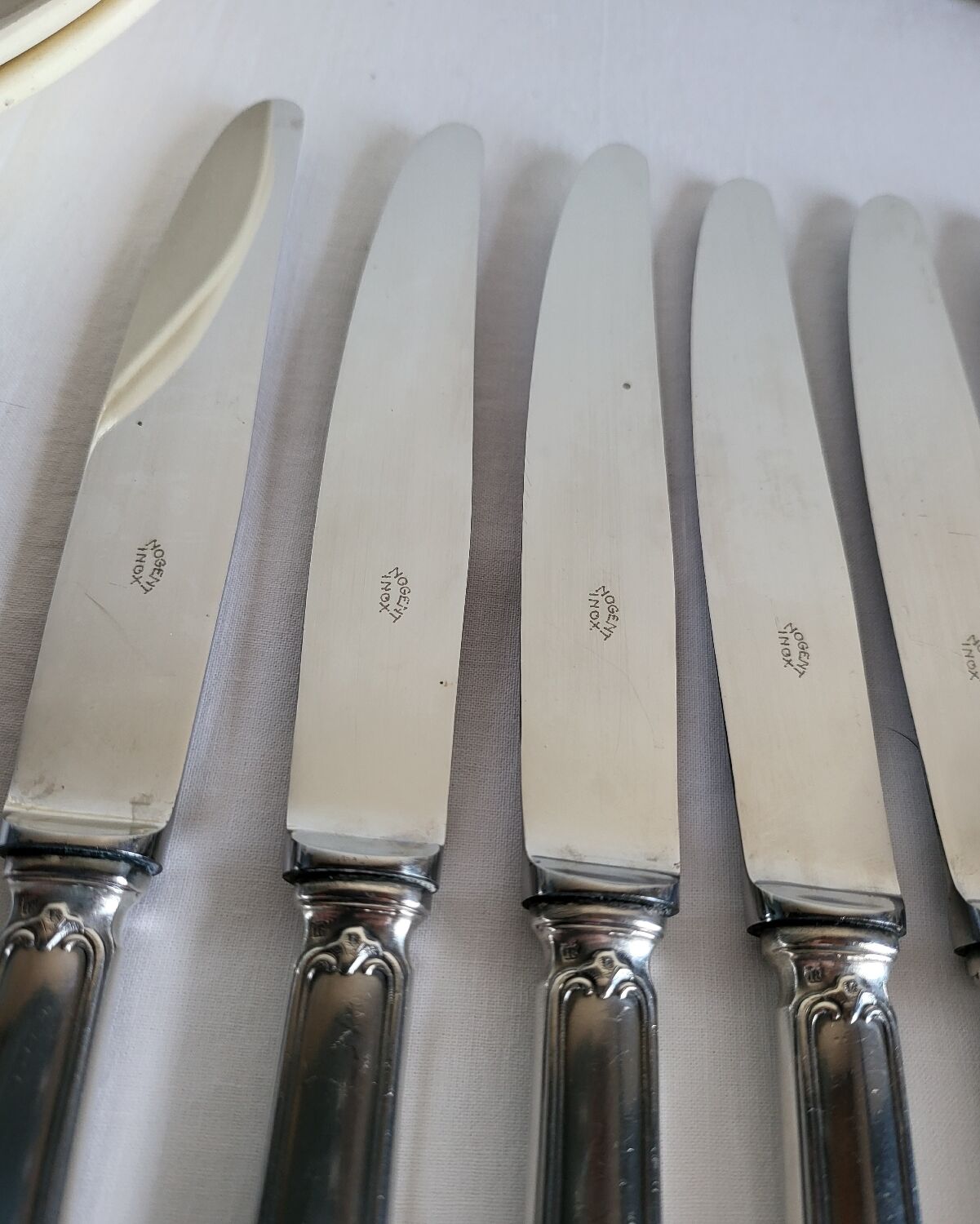 12 silver-plated table knives with stainless steel blades nogent