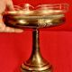 Art Deco fruit bowl in silver-plated metal and cut glass